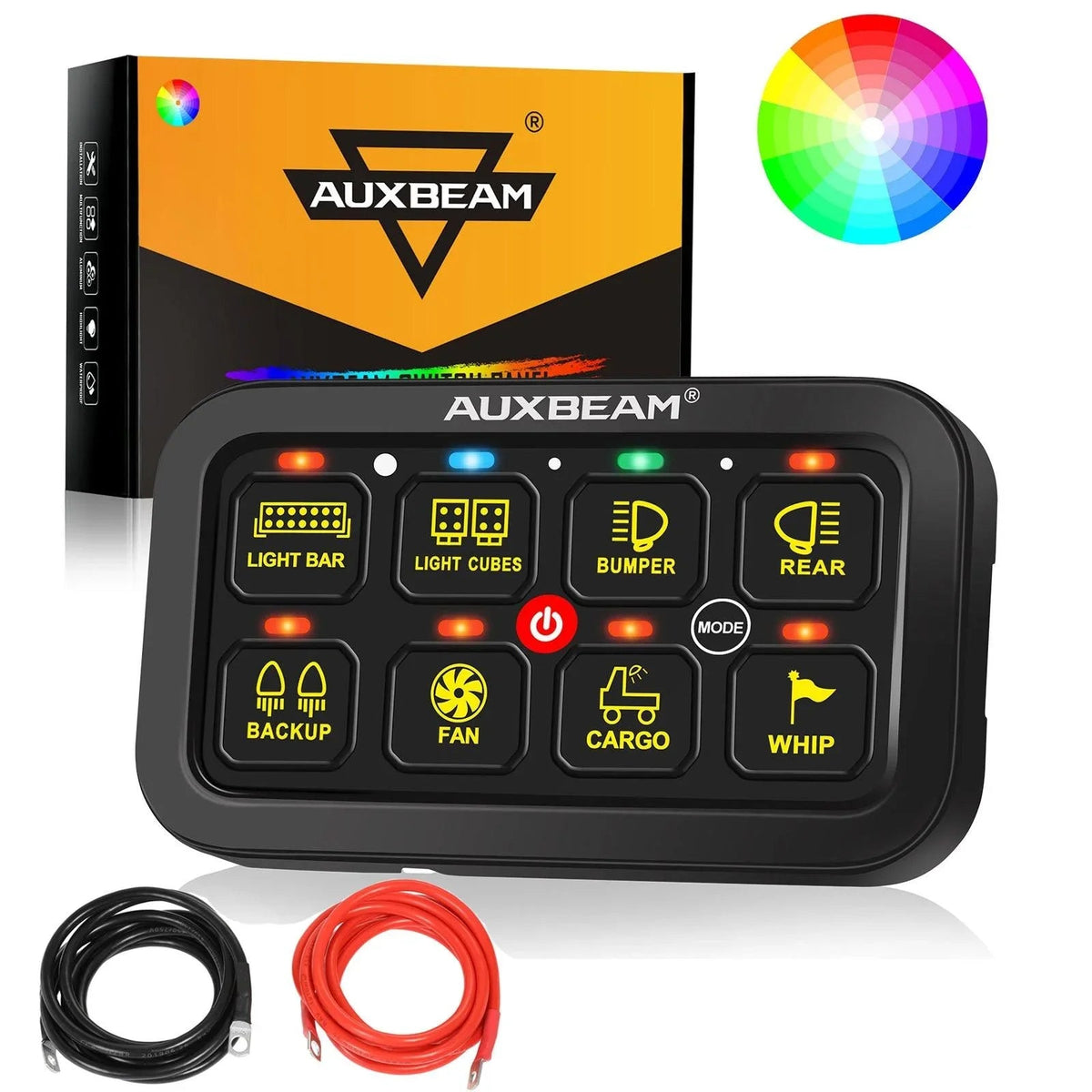 Auxbeam RGB Series 4/6/8/12 Gang LED Switch Panel