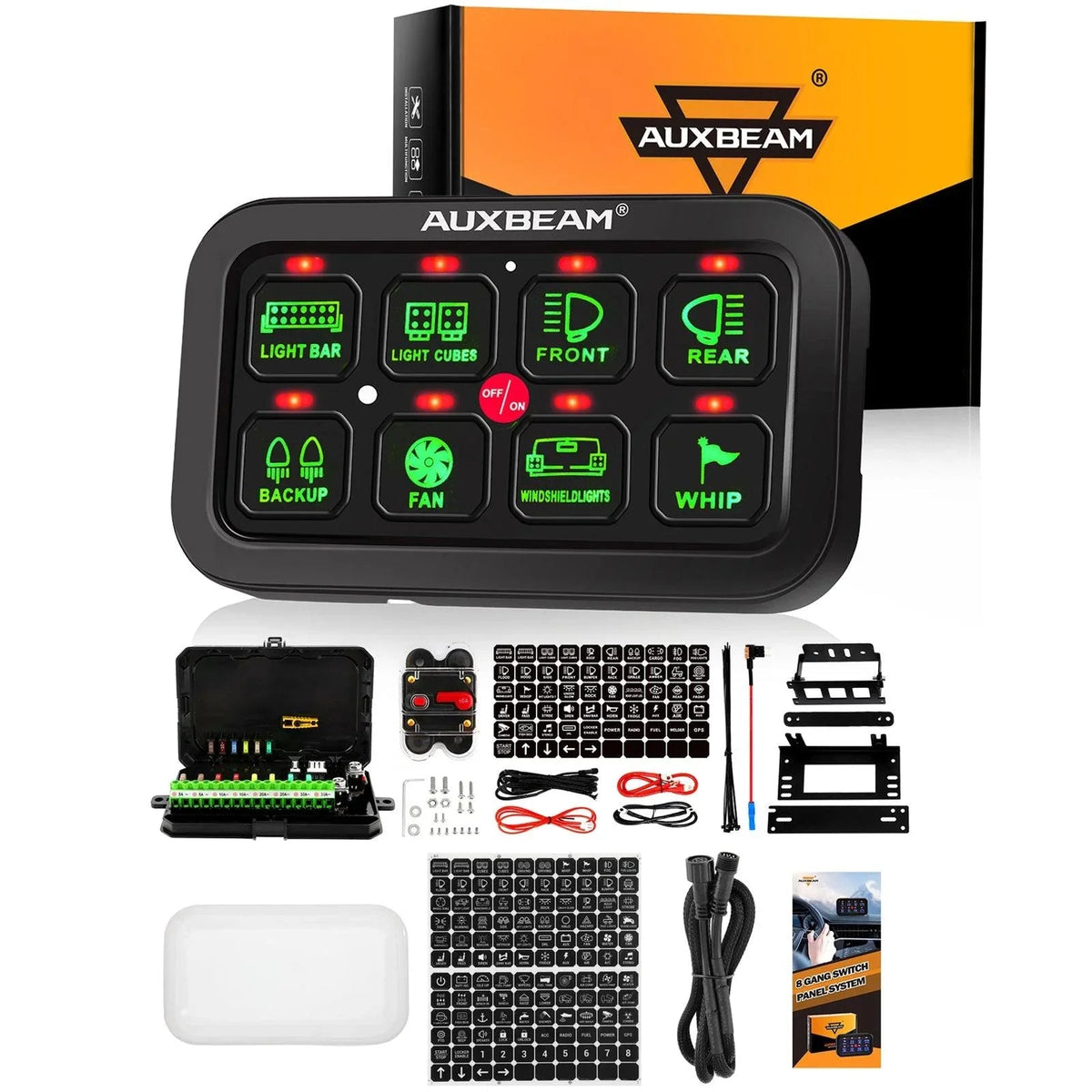 Auxbeam Single Series 6/8 Gang LED Switch Panel
