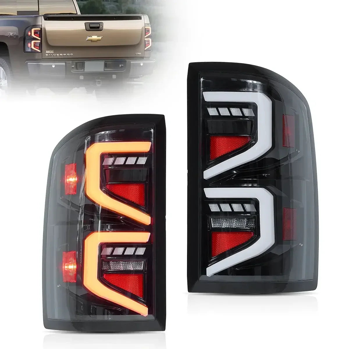 Vland LED Tail Light for 2007-2013 Chevrolet Silverado 2007-2010 GMC Sierra