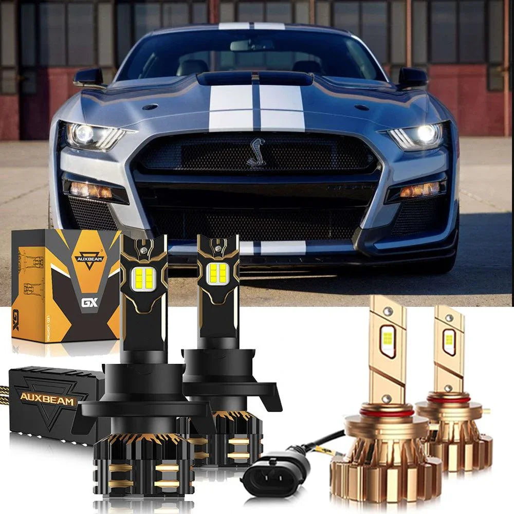Auxbeam LED Headlight Bulbs for 2007 Ford Mustang Shelby GT H13
