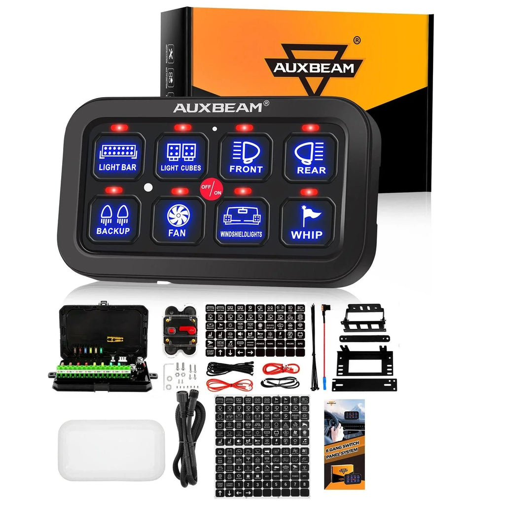 Auxbeam Single Series 6/8 Gang LED Switch Panel