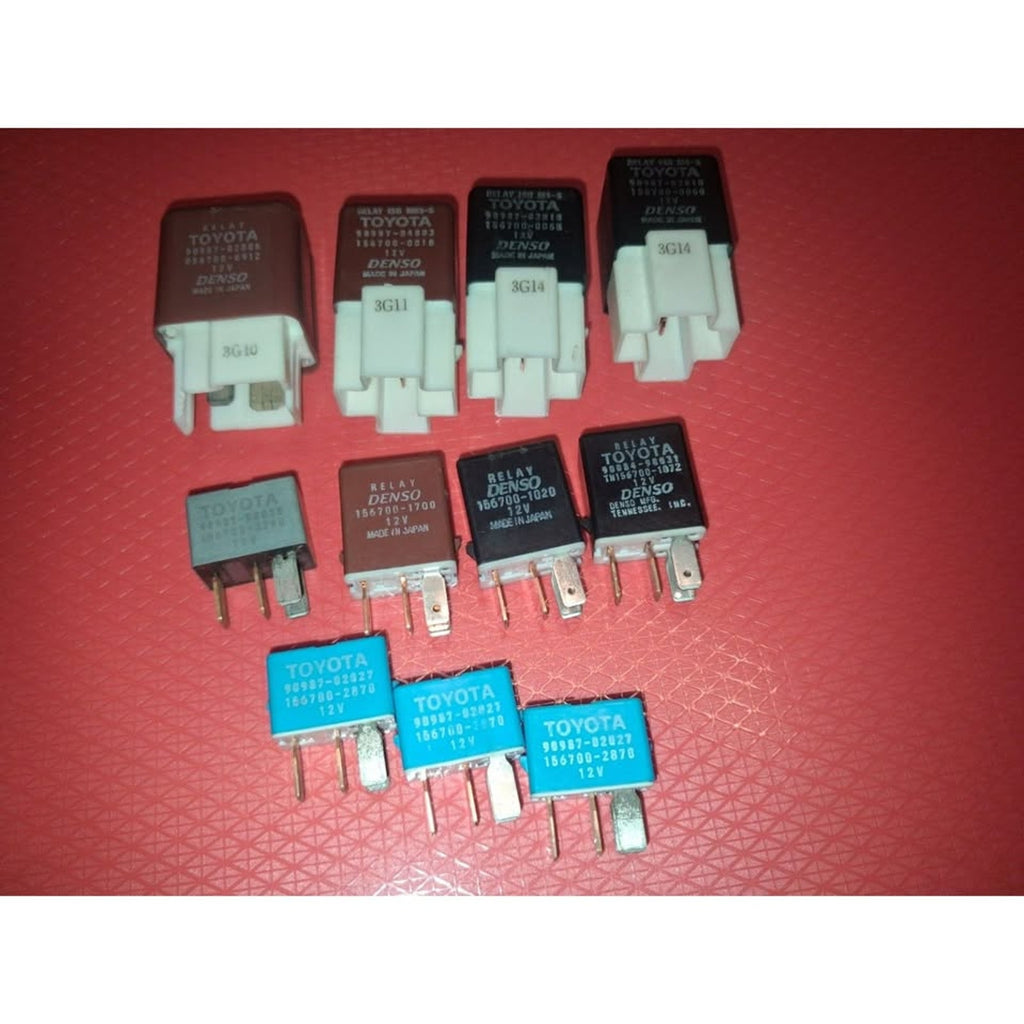 10pc Toyota Lexus OEM Relay Mixed Lot Denso 90987-02027 98987-82028 90987-04003