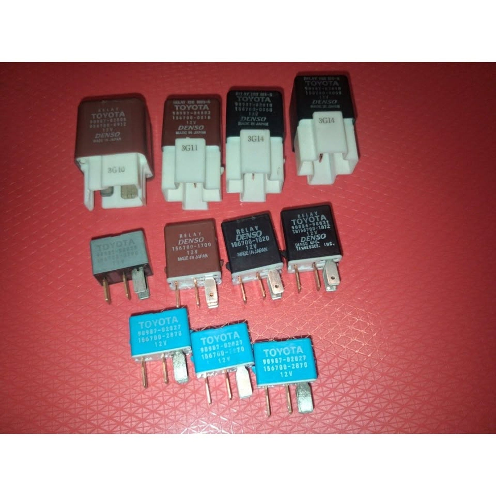 10pc Toyota Lexus OEM Relay Mixed Lot Denso 90987-02027 98987-82028 90987-04003
