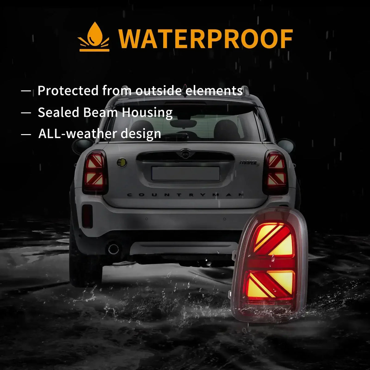 Vland LED Tail Lights Assembly for 2017-2023 BMW Mini Countryman F60