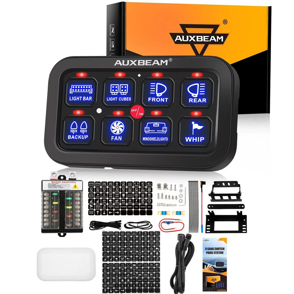 Auxbeam Single Series 6/8 Gang LED Switch Panel