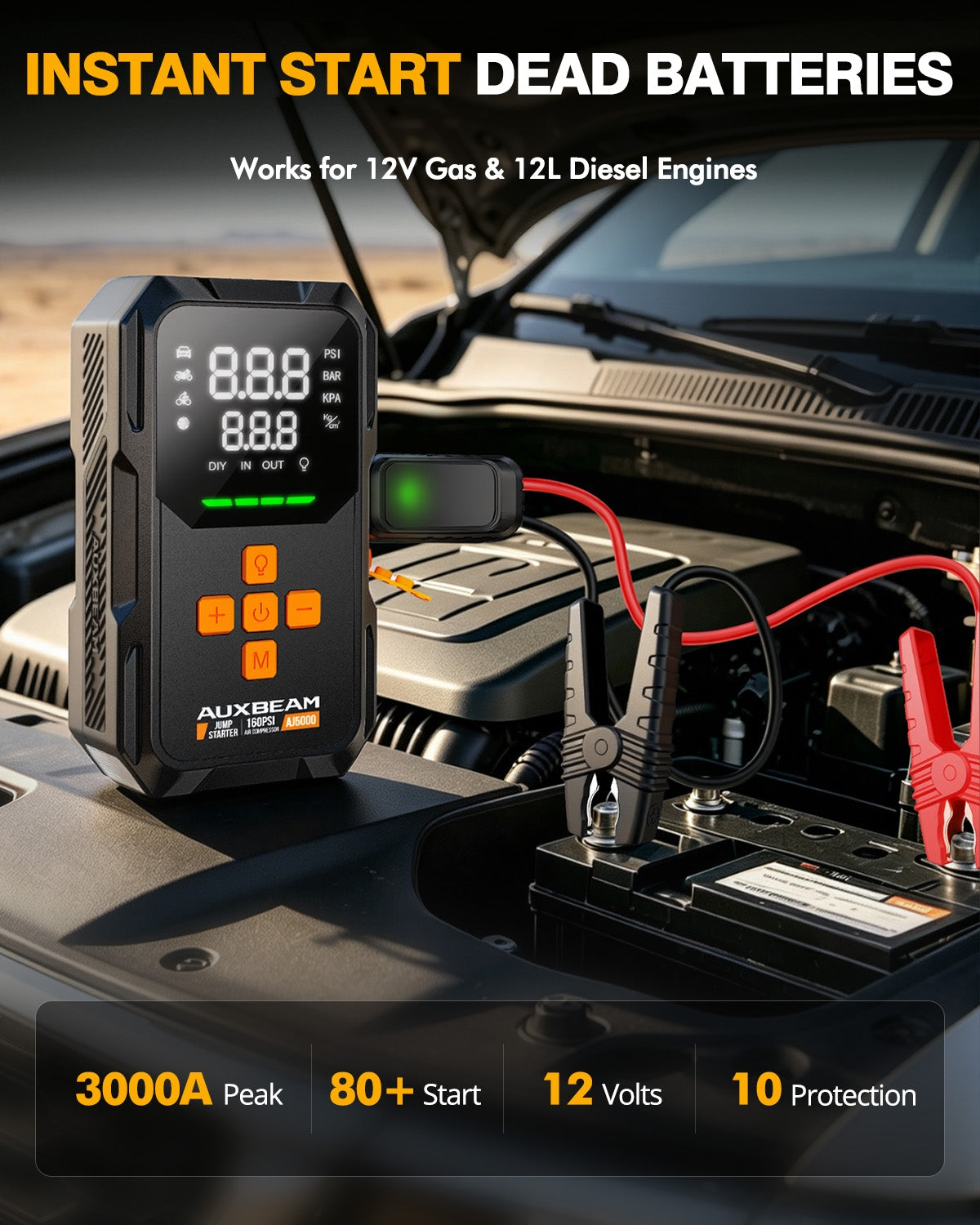 Auxbeam AJ5000 Series 59.2Wh Jump Starter