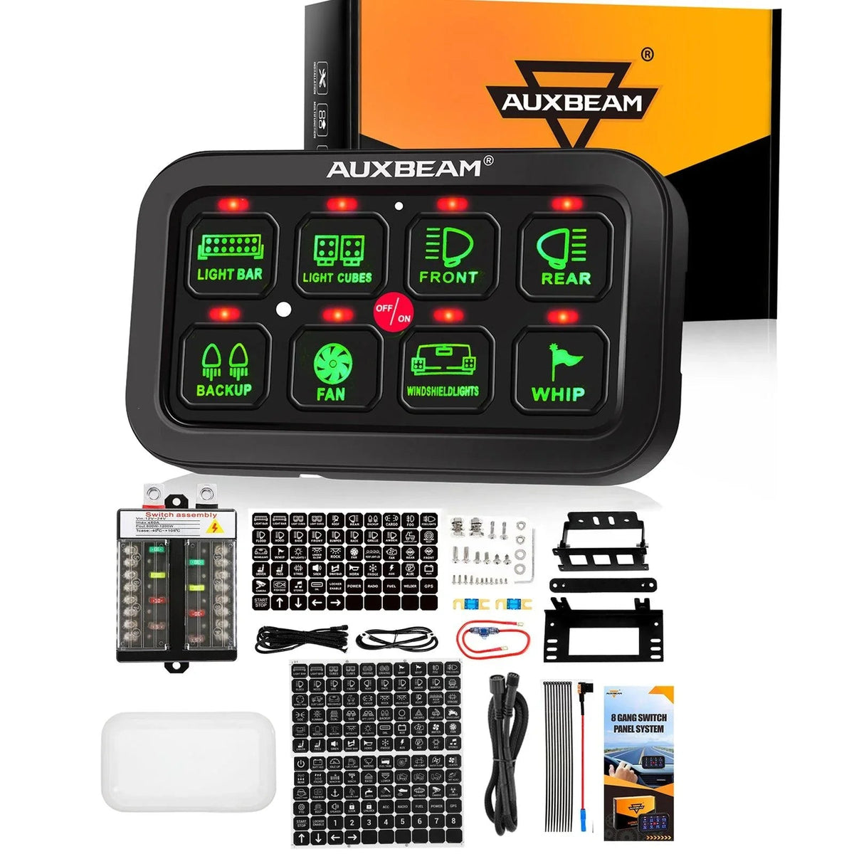 Auxbeam Single Series 6/8 Gang LED Switch Panel
