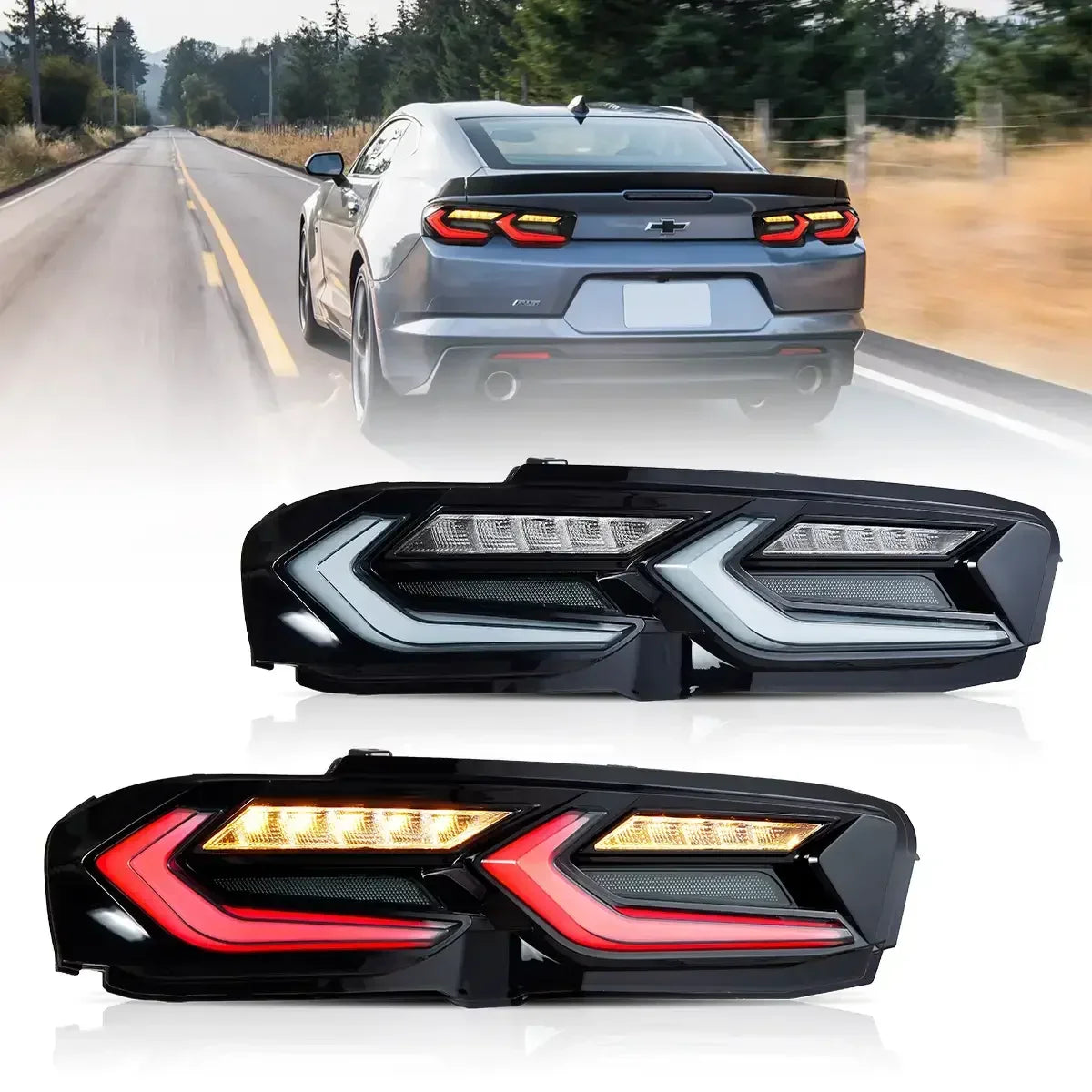 Vland LED Tail Light Assembly for 2019-2024 Chevrolet Camaro