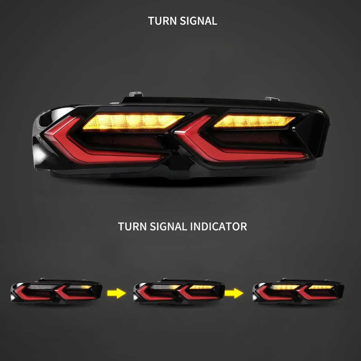 Vland LED Tail Light Assembly for 2019-2024 Chevrolet Camaro