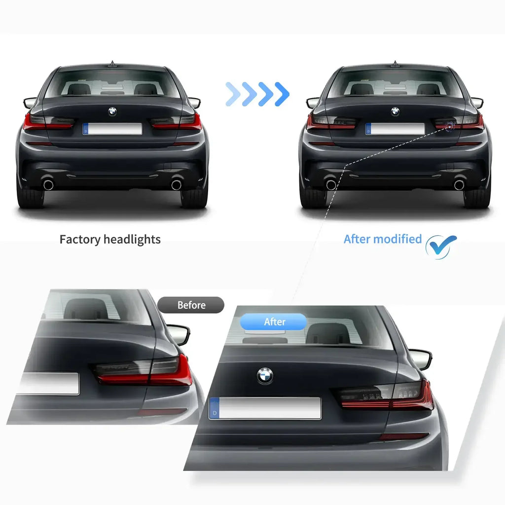 Vland LED Laser Tail Lights Assembly CSL Style for 2019-UP BMW 3-Series G20/G80