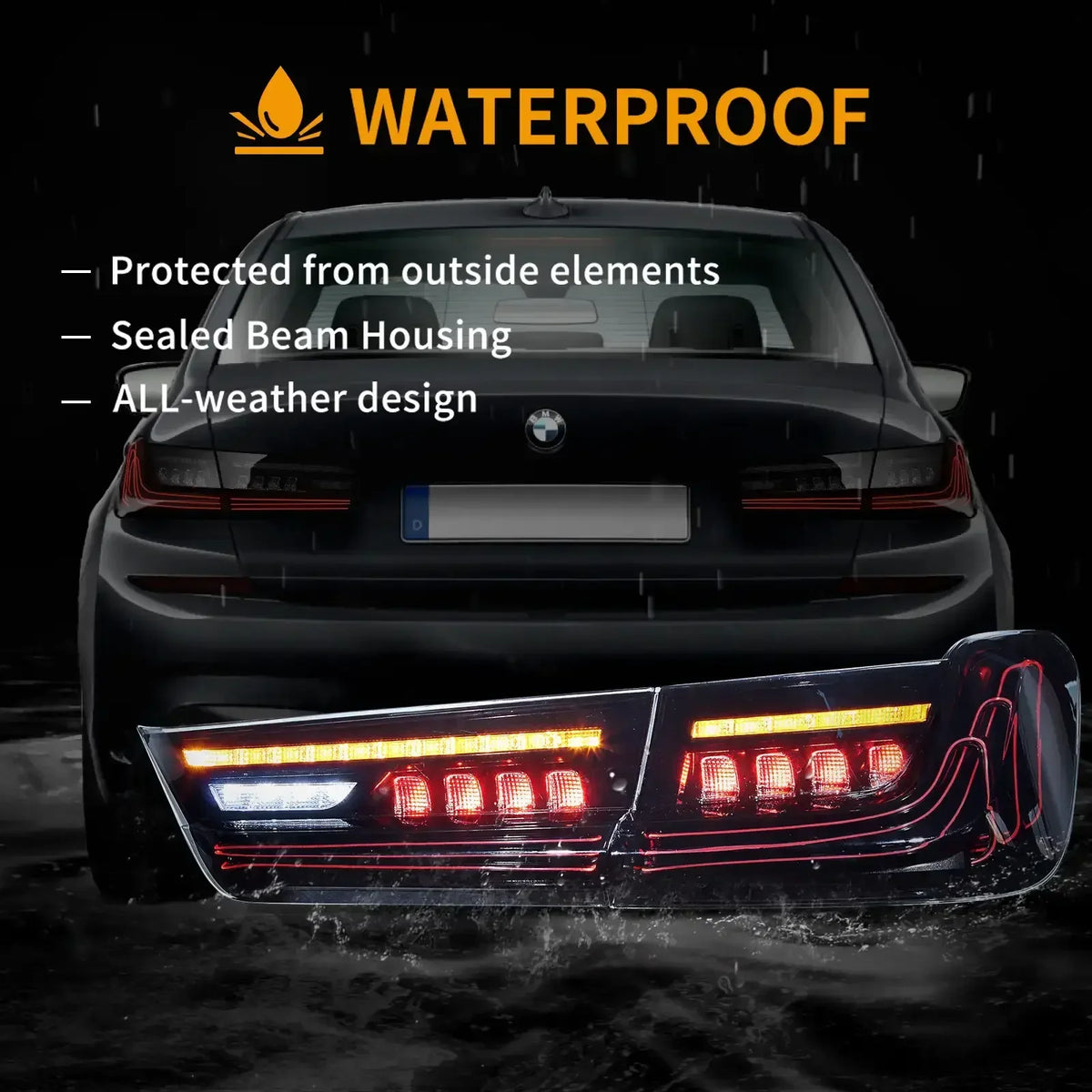 Vland LED Laser Tail Lights Assembly CSL Style for 2019-UP BMW 3-Series G20/G80