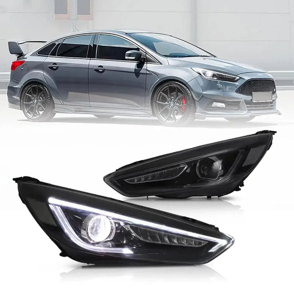 Vland LED Headlight Assembly for 2015-2018 Ford Focus 3rd Gen Mark III Facelift