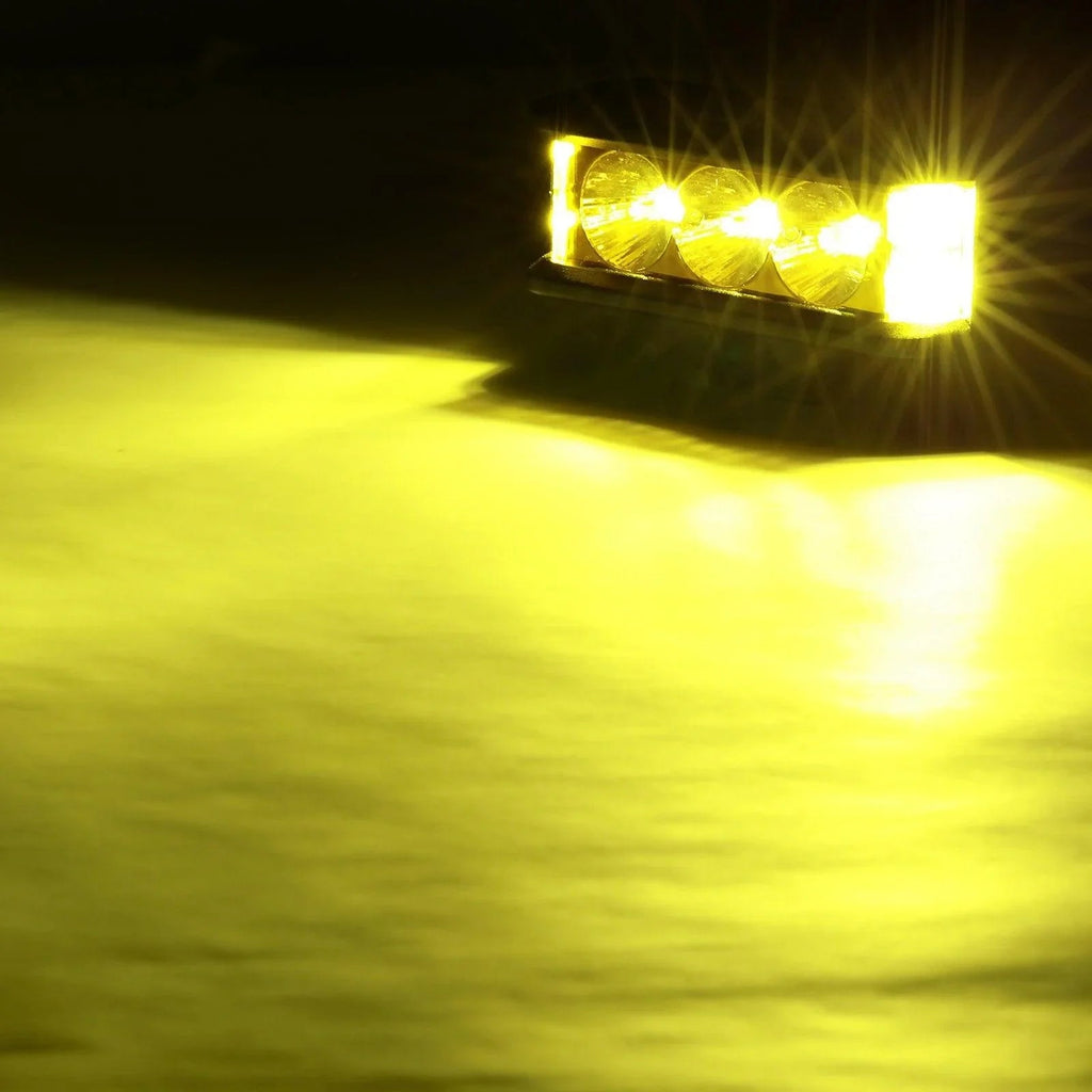 R5 Series | 5 Inch 68W Amber Square Side Shooter Spot Beam LED Pod Lights LED Light Bar