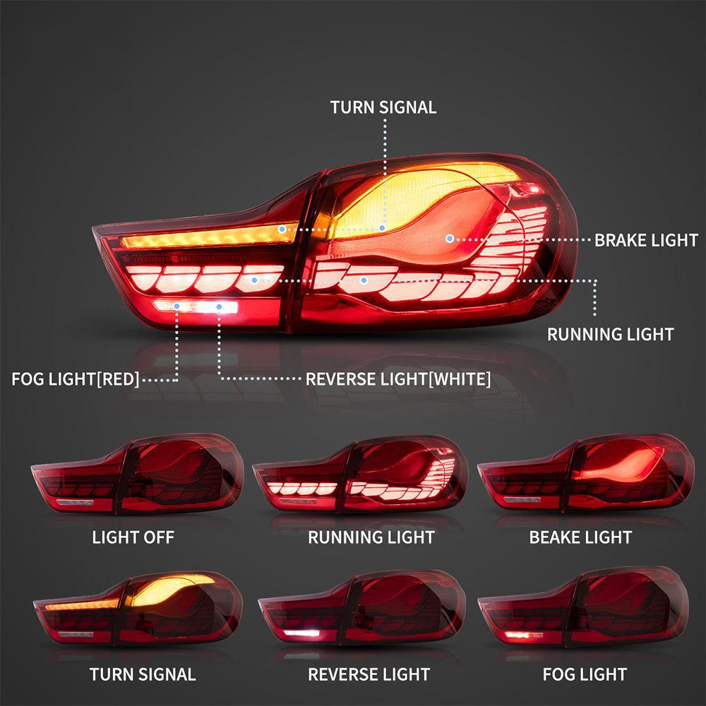 Vland LED Tail Lights Assembly With GTS Style for 2014-2020 BMW 4 Series/M4