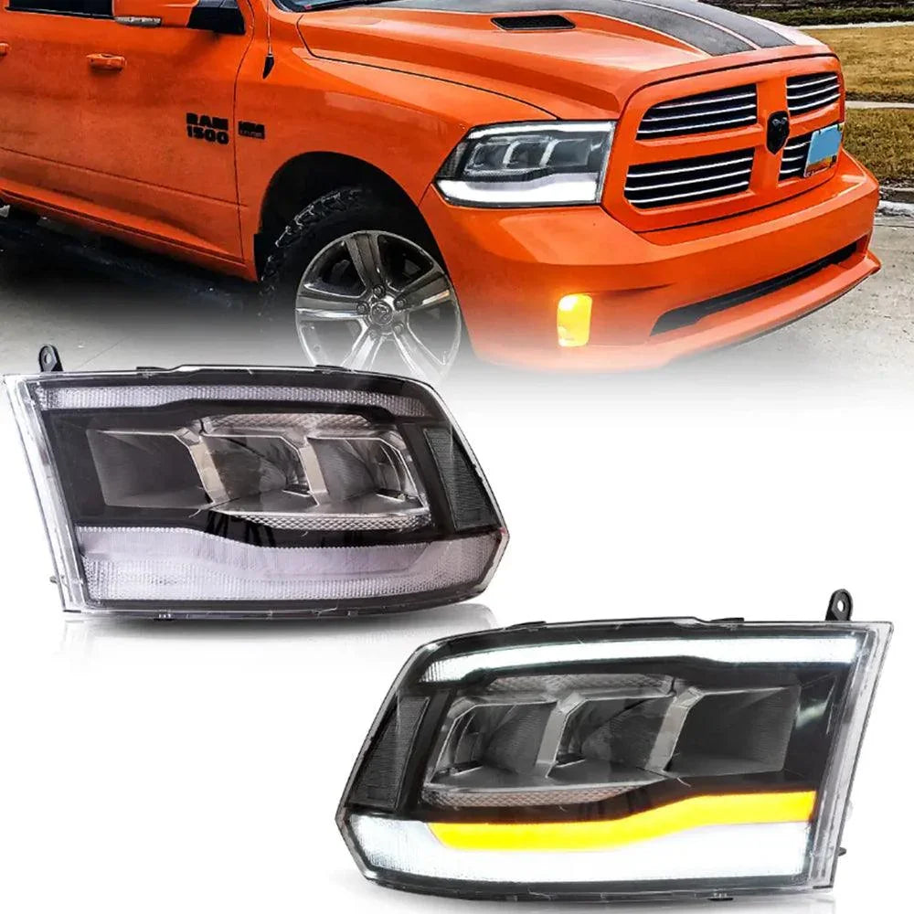 Vland LED Headlight Assembly for 2009-2018 Dodge Ram 4th Gen 1500 2500 3500