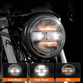 Auxbeam 5.75 Inch 55W DOT Motorcycle LED Headlight for Sportster/Softail/Dyna
