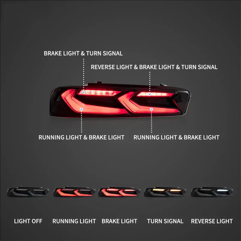 Vland LED Tail Lights Assembly for 2016-2018 Chevrolet Camaro