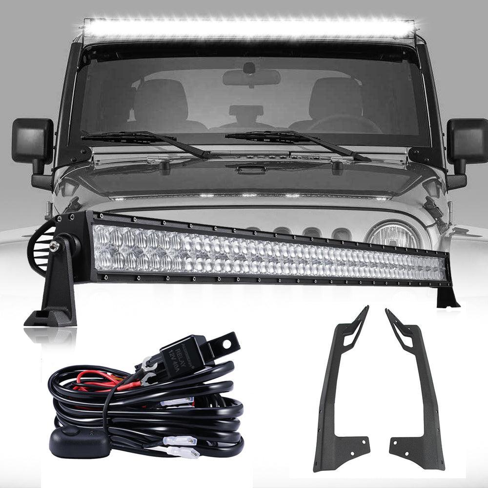 Auxbeam 52" 5D-Series Straight LED Light for Jeep Wrangler JK 2007~2017