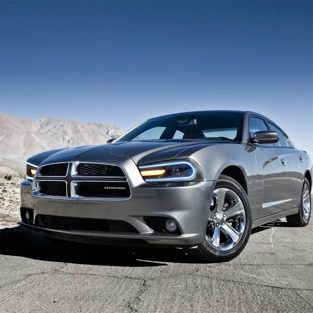Vland LED Headlight Assembly RGB Dual Beam for 2011-2014 Dodge Charger(LD)