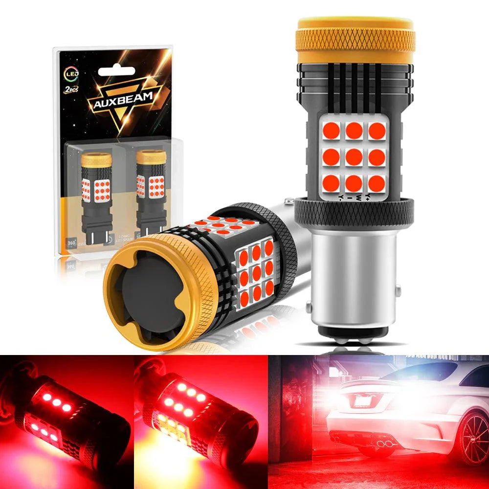 Auxbeam 1157 BAY15D 1156 BA15S BAU15S White Amber Red No Hyper Flash LED Turn