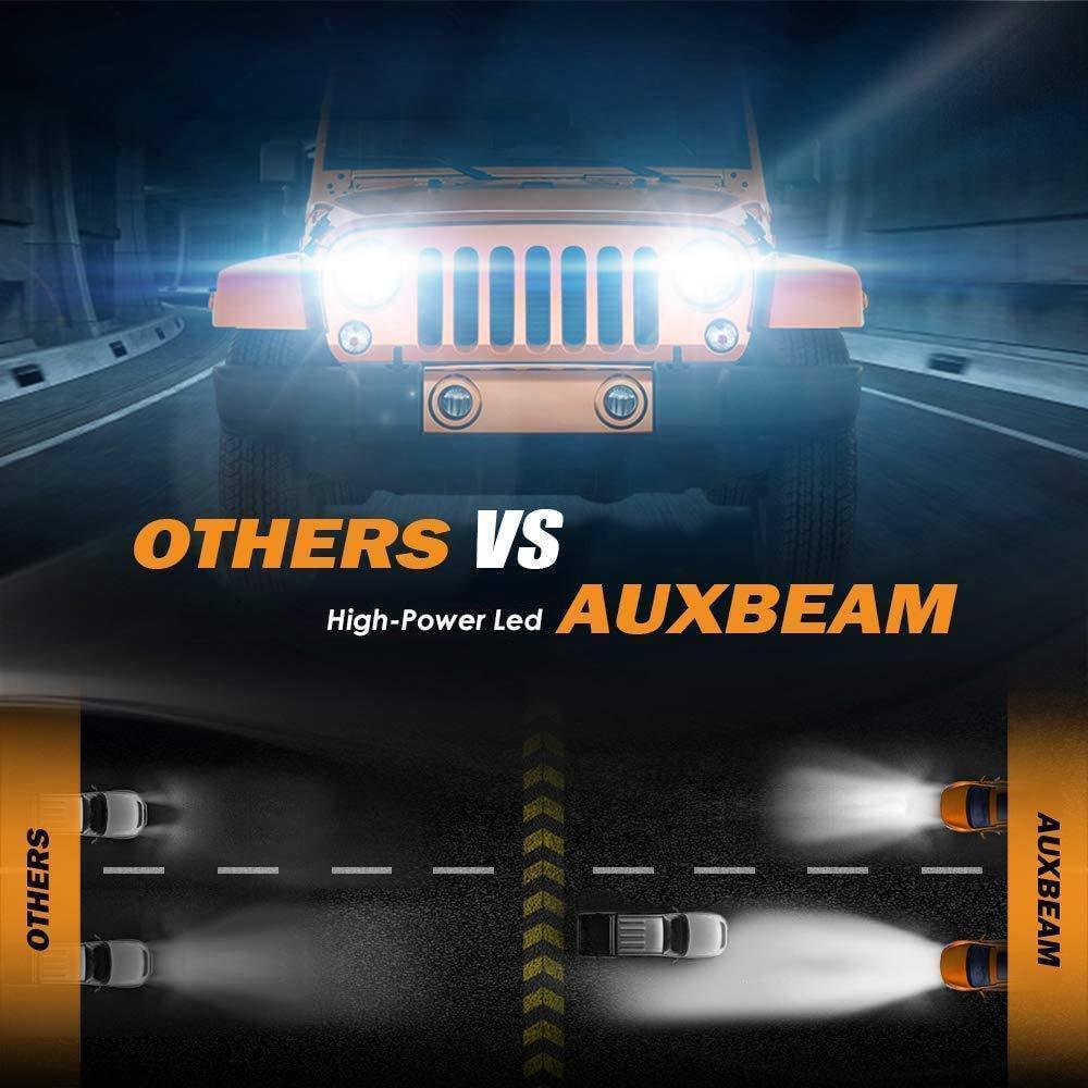 Auxbeam F-16 Series LED light Bulbs 12000LM 60W 6000K White Light