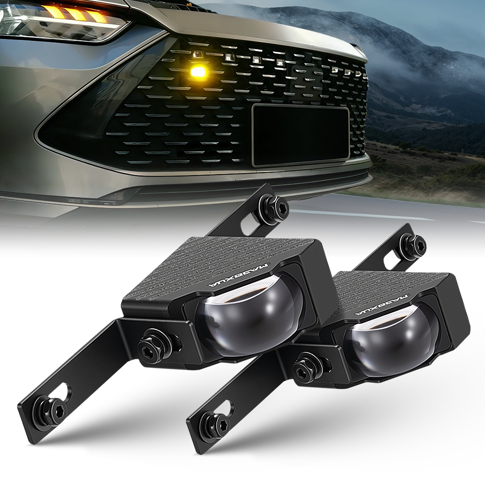 Auxbeam 0.8'' 3000K Yellow Bi-LED Projector 45° Turning-Assist Grille Light