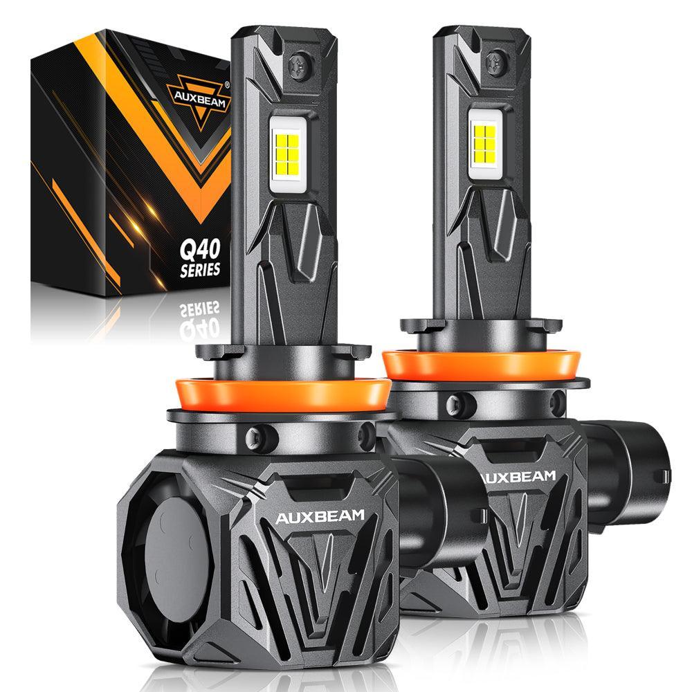 Auxbeam H11/H9/H8 LED Headlight Bulbs Q40 Series Ultra- 120W 2 Bulbs