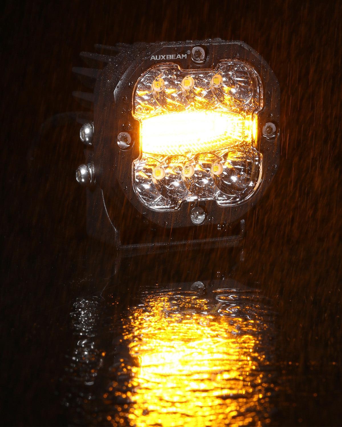 XP-ULTRA Series 3 INCH 96W 9600LM LED PODS 6 MODES WHITE AMBER FLASHING LED DRIVING LIGHTS