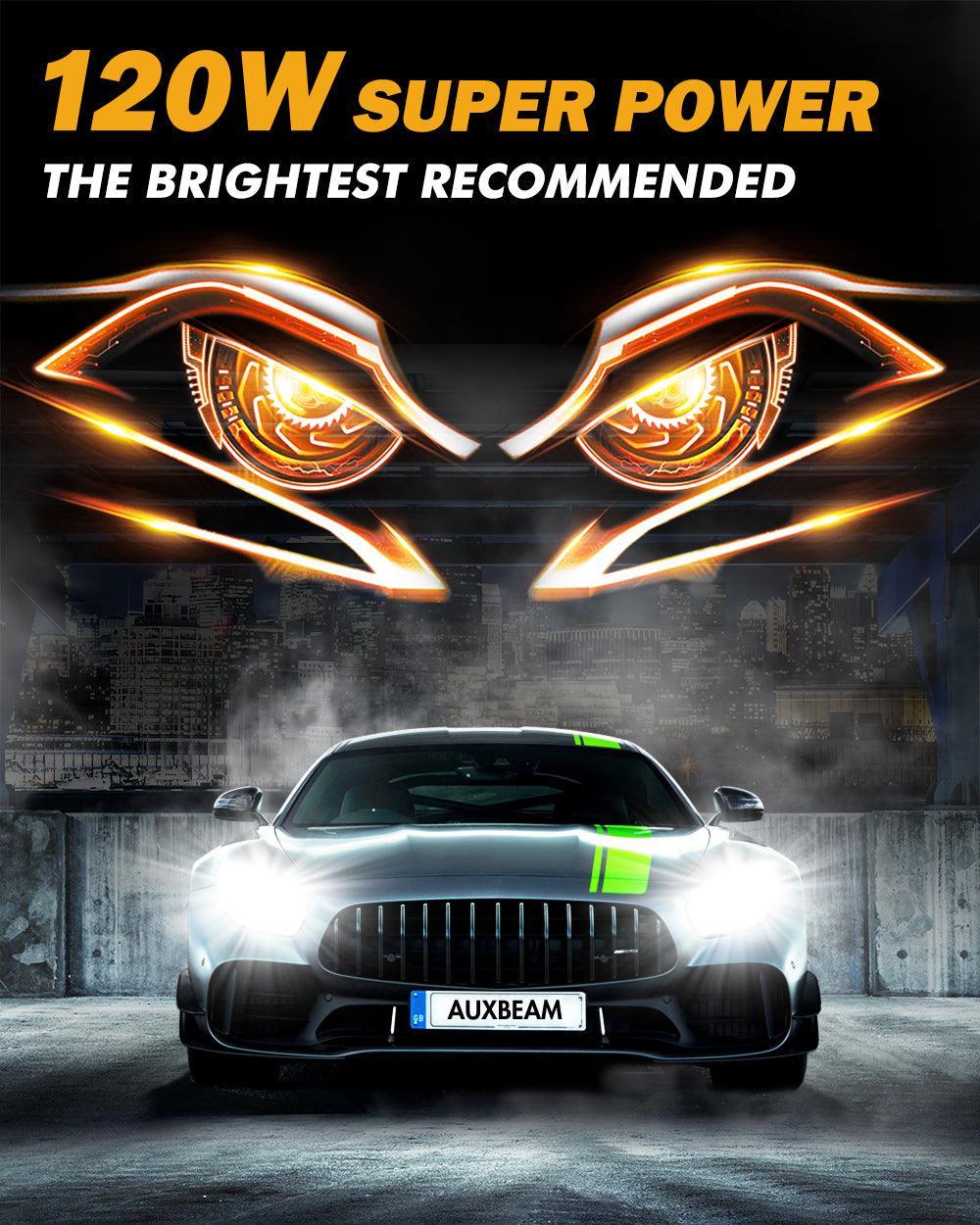 Auxbeam LED Headlight Bulbs Bundle for 2000-2003 Ford F-150 9007