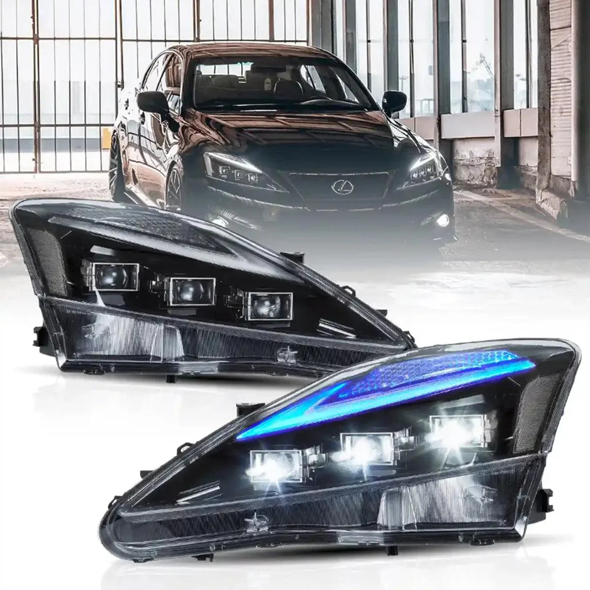 Vland LED Headlight Assembly for 2006-2012 Lexus IS250/IS250C/IS350/IS220d