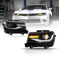 Vland LED Headlight Assembly Dual Beam Projector for 2014-2015 Chevrolet Camaro
