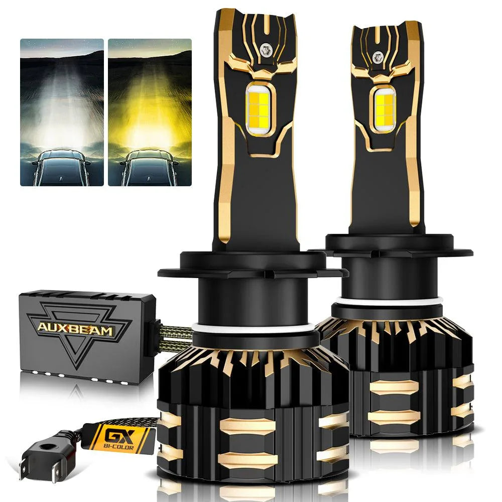 Auxbeam H7 LED Bulb Fog Lights/Low Beam Lights 110W GX Bi-Color Series High