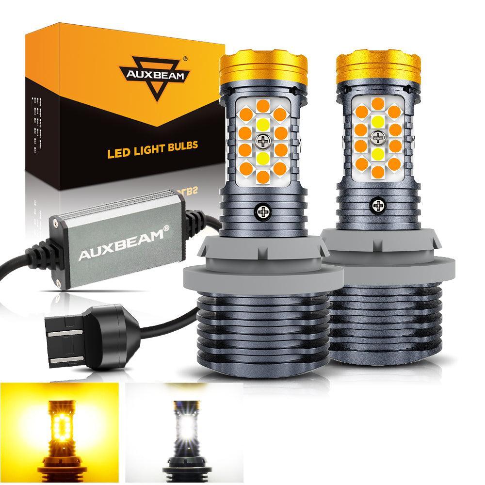Auxbeam T20 7443 7440 LED Front Turn Signal & DRL Light Bulbs Dual Color