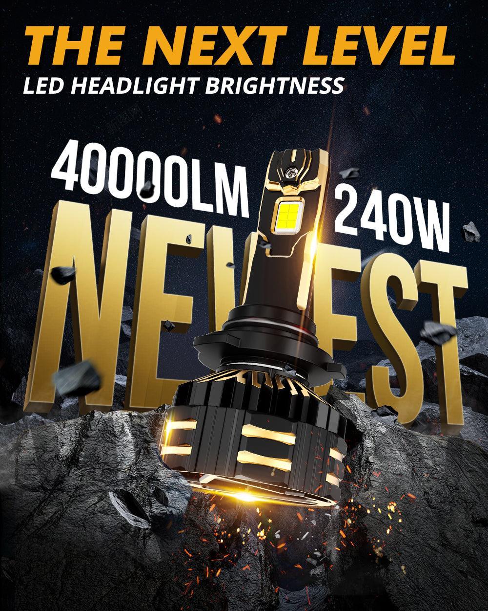 Auxbeam 9006/HB4 LED Headlight Bulbs 240W GX-ULTRA Series 2 Bulbs