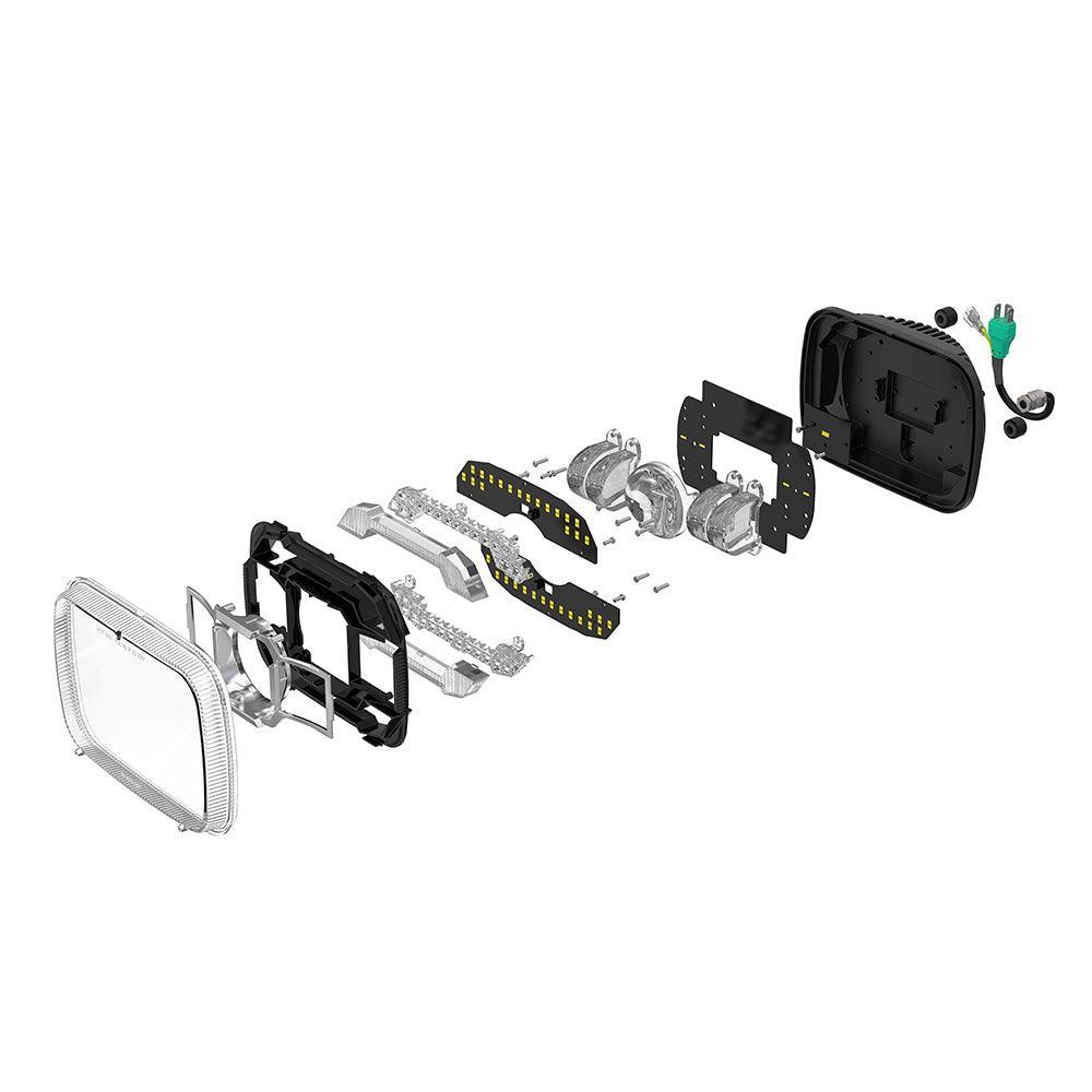 Auxbeam Starlight Flow Series 7x6 Inch Sealed Beam LED Headlights