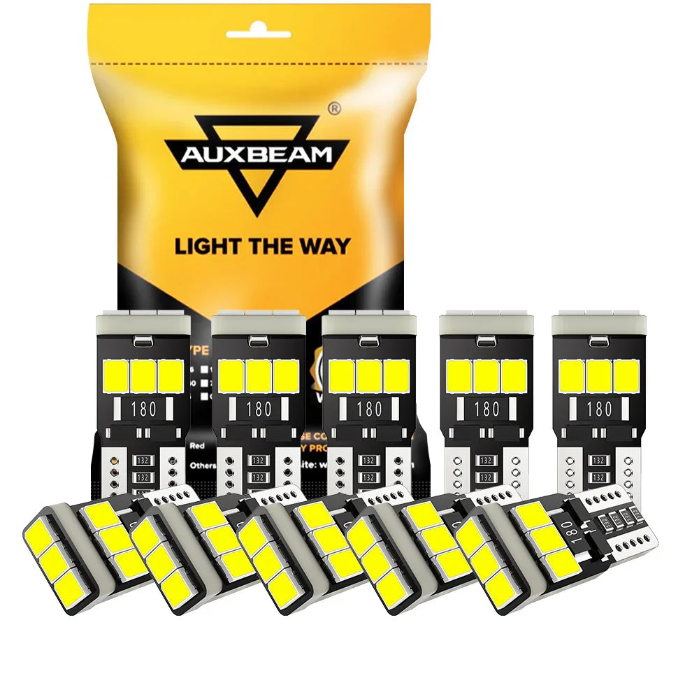 Auxbeam 168 2825 W5W T10 LED License Plate/Side Marker/Interior Light Bulb 5W