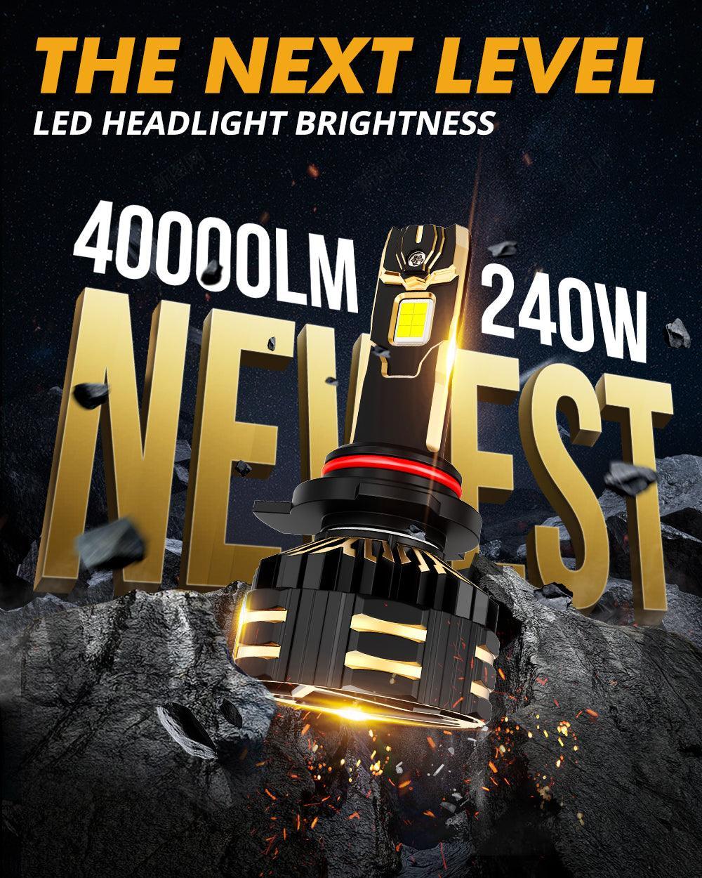 Auxbeam 9012/HIR2 LED Headlight Bulbs 240W GX-ULTRA Series 2 Bulbs