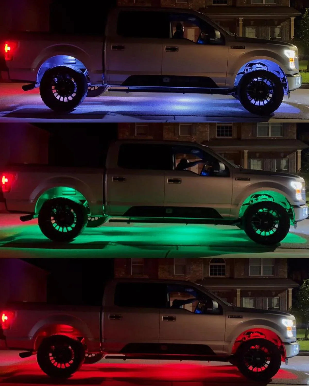 Auxbeam Vibrant Series RGB LED Rock Lights Kit Multicolor Neon Underglow Lights