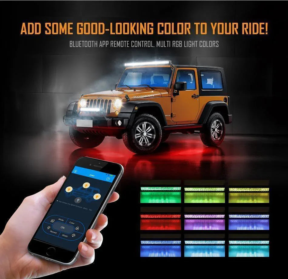 Auxbeam 22"/32"/42" V-Series RGB Straight/Curved 5D lens Combo Beam Double Row