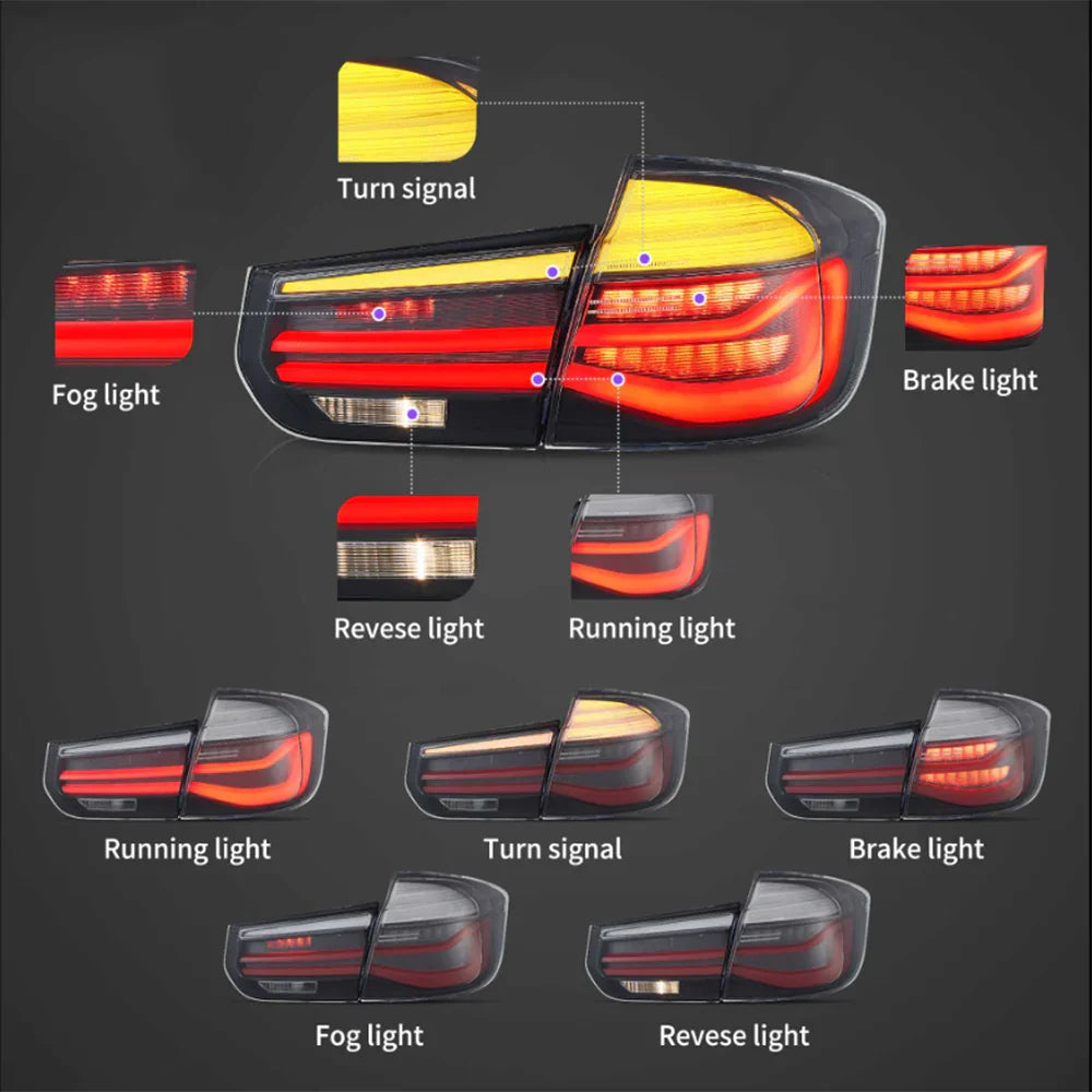 Vland LED Tail Lights Assembly LCl-Style Series for 2012-2019 BMW 3