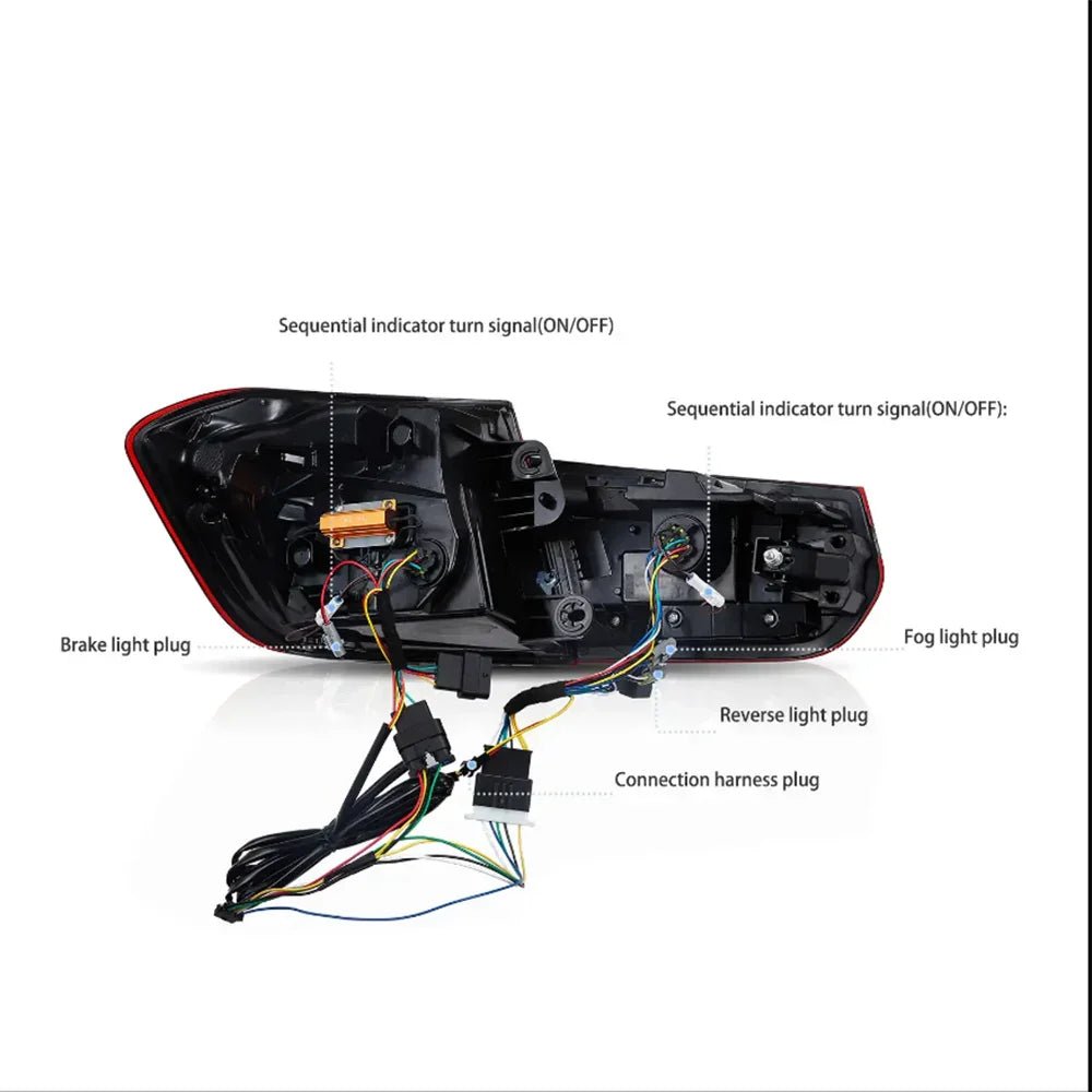 Vland LED Laser Tail Lights Assembly CSL Style Series F30 for 2012-2019 BMW 3