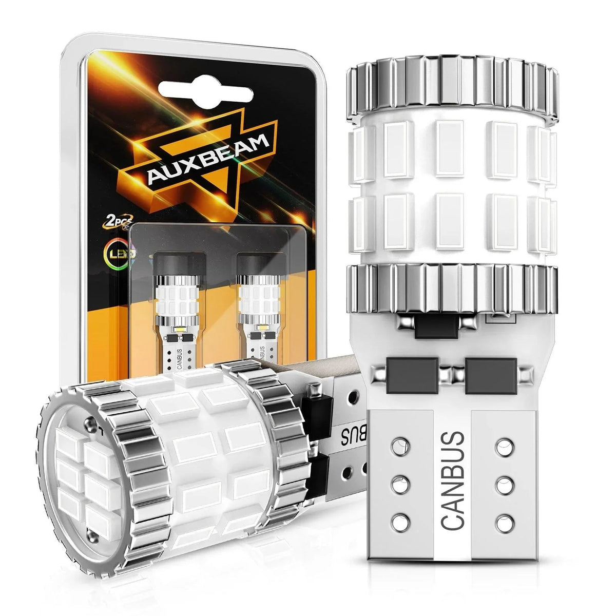 Auxbeam 168 2825 W5W T10 LED License Plate/Side Marker/Interior Light Bulbs 3W