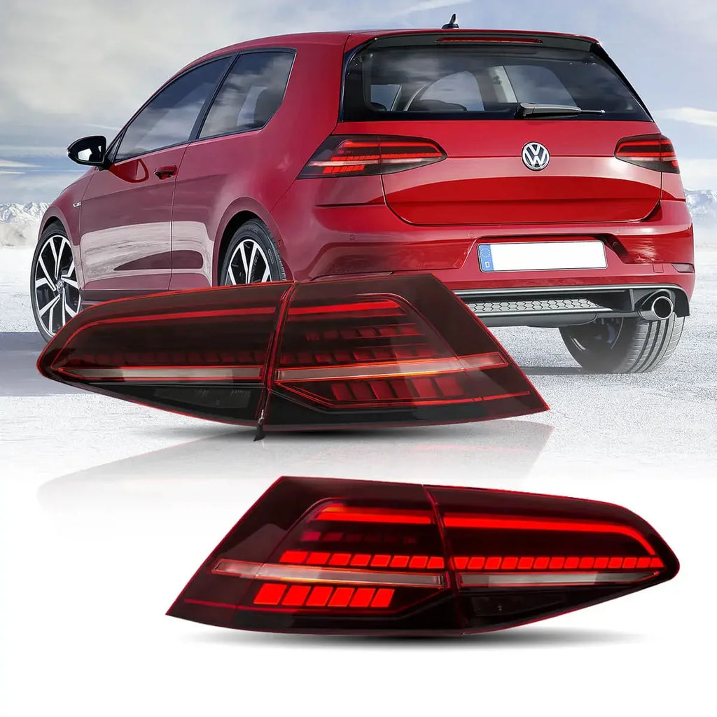 Vland LED Tail Light Assembly for 2013-2021 Volkswagen Golf MK7 MK7.5 Hatchback