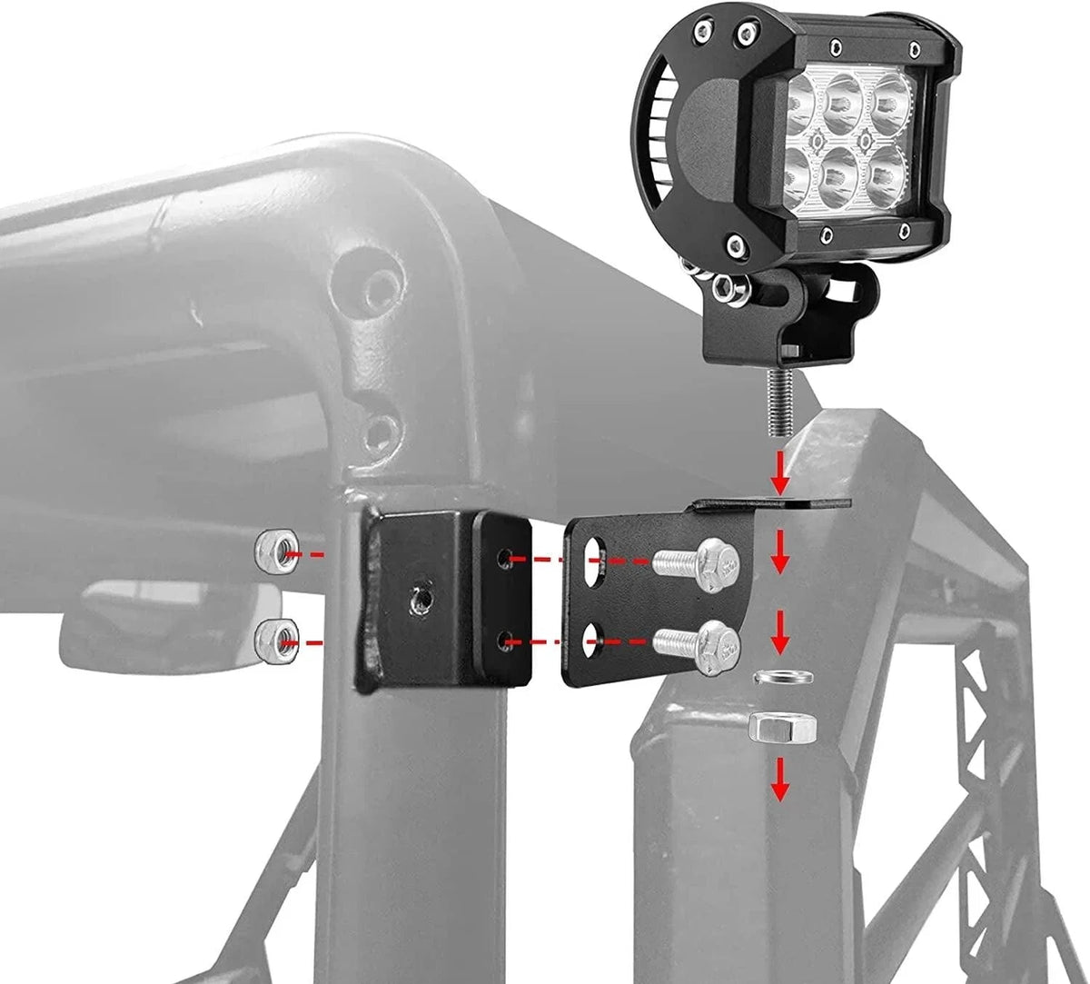Auxbeam 3 Inch LED Pods for 2013-2021 Polaris Ranger 570/800/900/900xp/1000