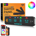Auxbeam AS Series 4/6/8 Gang RGB Slim Switch Panel with APP&Remote Control
