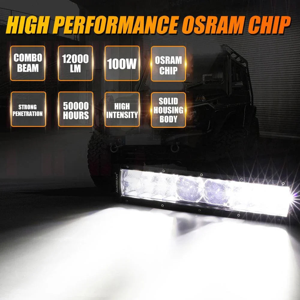 Auxbeam 12"/22"/32"/42"/52" 5D-PRO Series LED Light Bar for Dodge Ram 2500