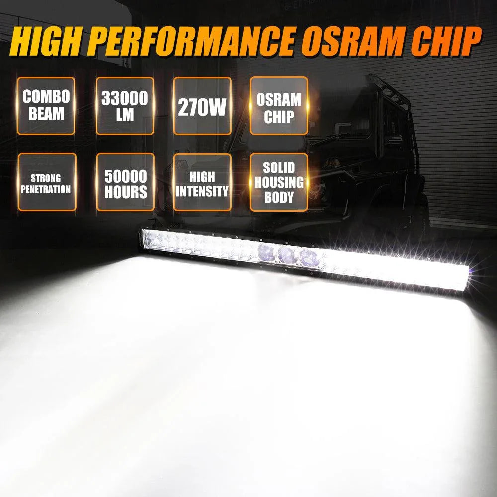Auxbeam 32 Inch 5D-PRO Series 33000LM Spot Beam Off Road Led Light Bar