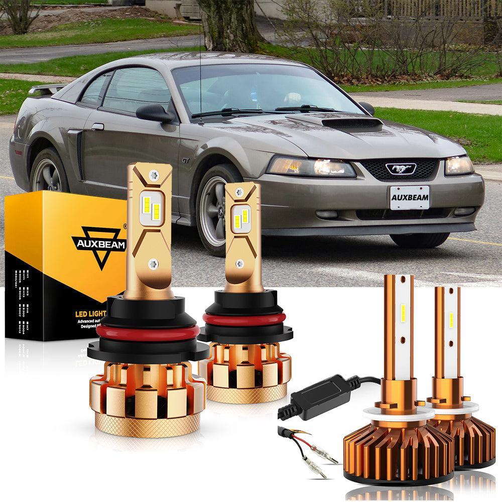 Auxbeam F-16 Plus Series LED High/Low Beam Bulb for 2000-2004 Ford Mustang