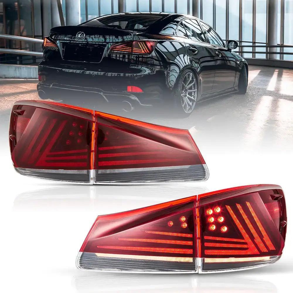 Vland LED Tail Lights Assembly Version for 2006-2013 Lexus IS 2nd Gen (XE20)