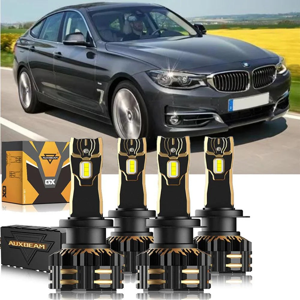 Auxbeam LED Headlight Bulbs Bundle for 2017 BMW 330i H7